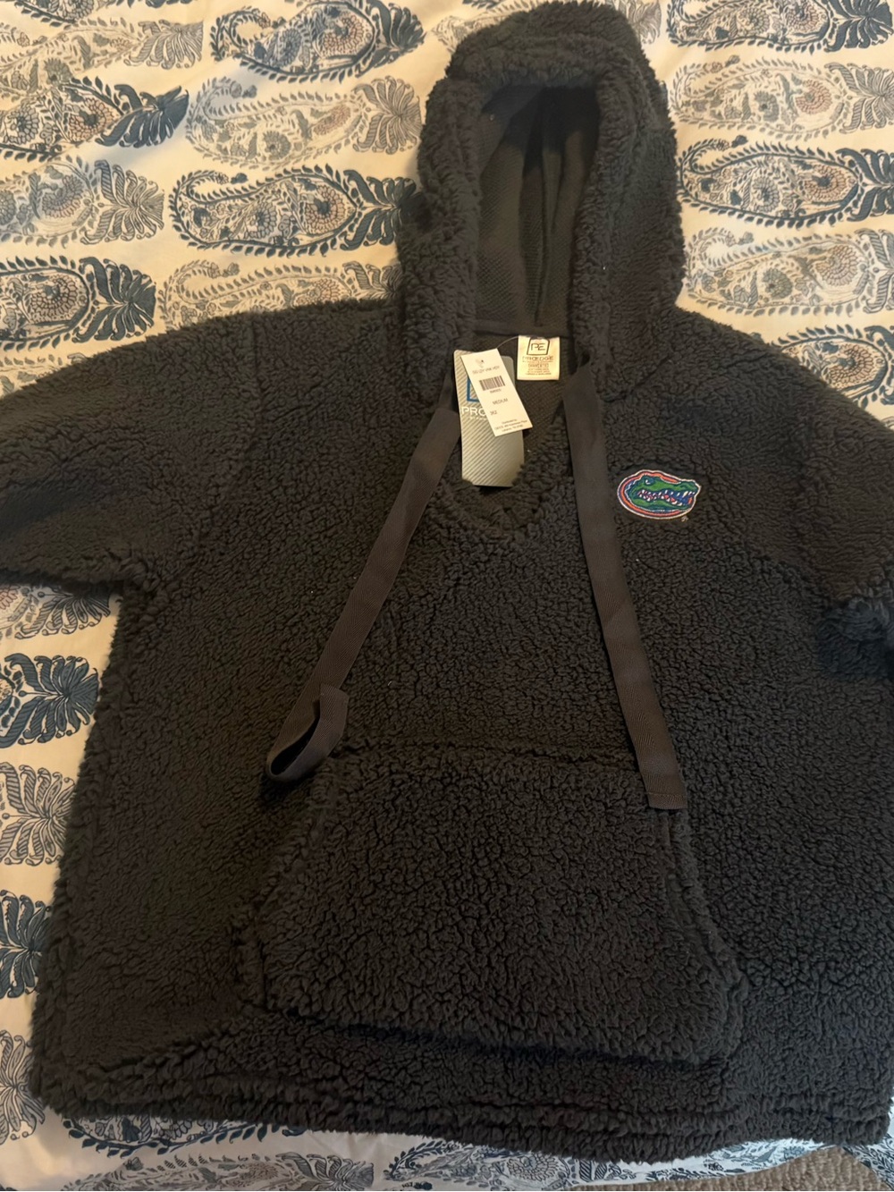 Pro Edge Black Sherpa Hoodie with Florida Patch
